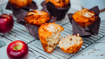 Muffins aux pommes, à l'érable et au cheddar fort